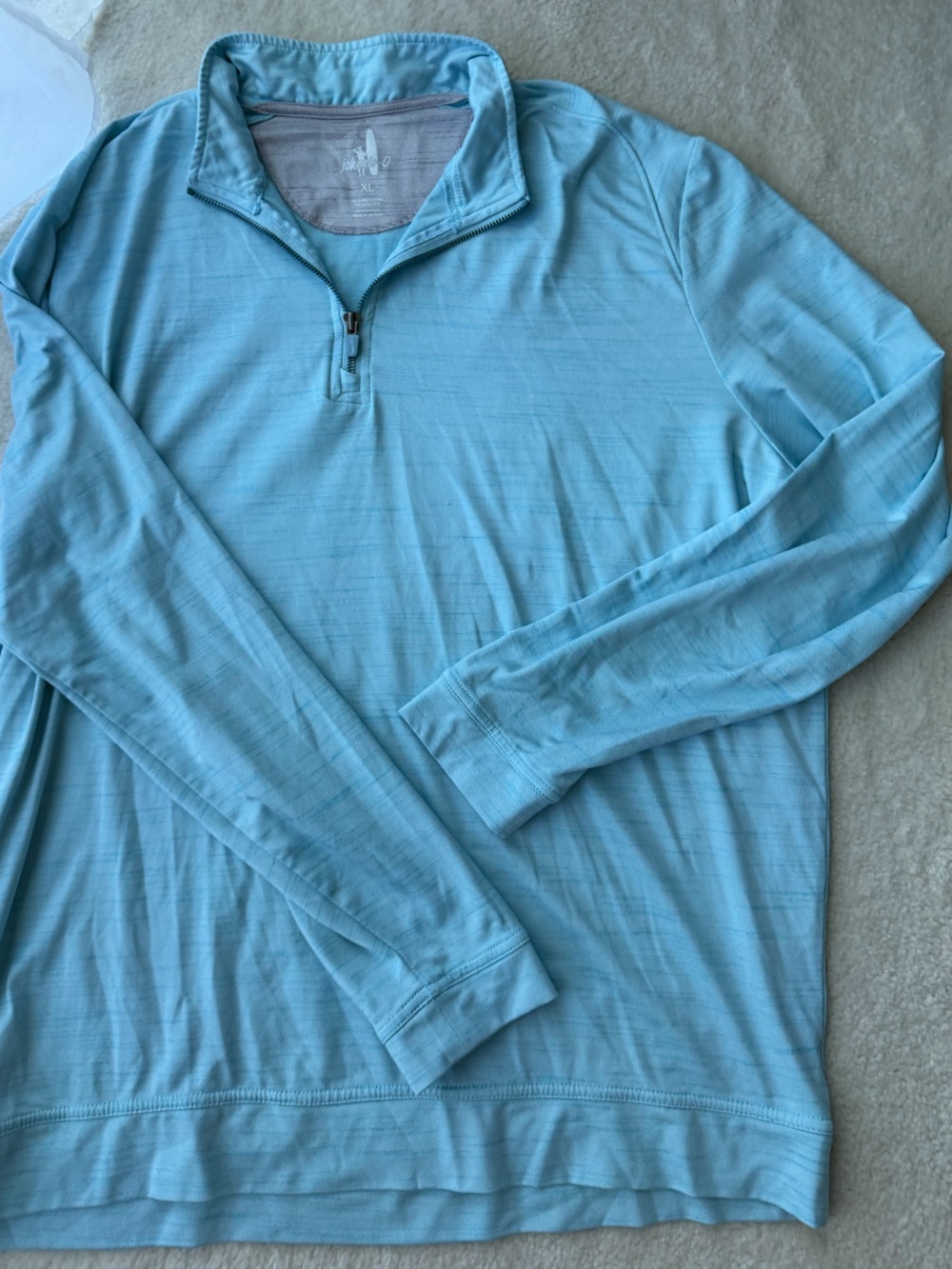 Johnnie-O Light Blue Quarter-Zip Long Sleeve Shirt